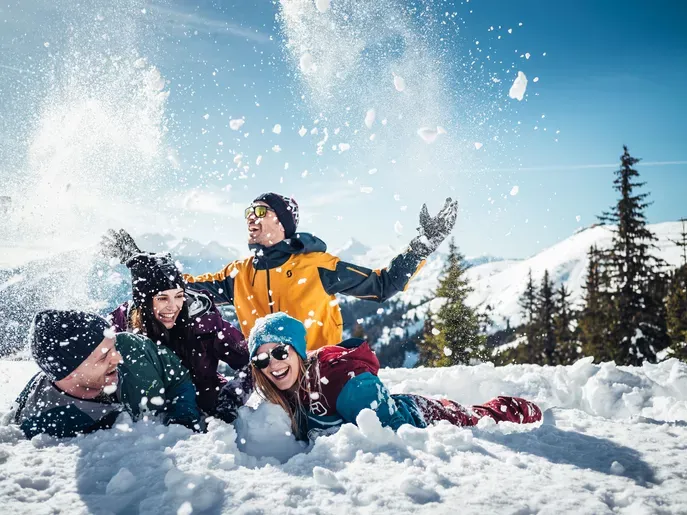 Spass im Schnee in Zell am See