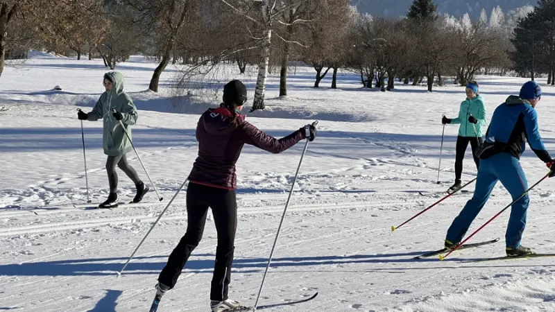 Langlaufen am Golfplatz in Zell am See