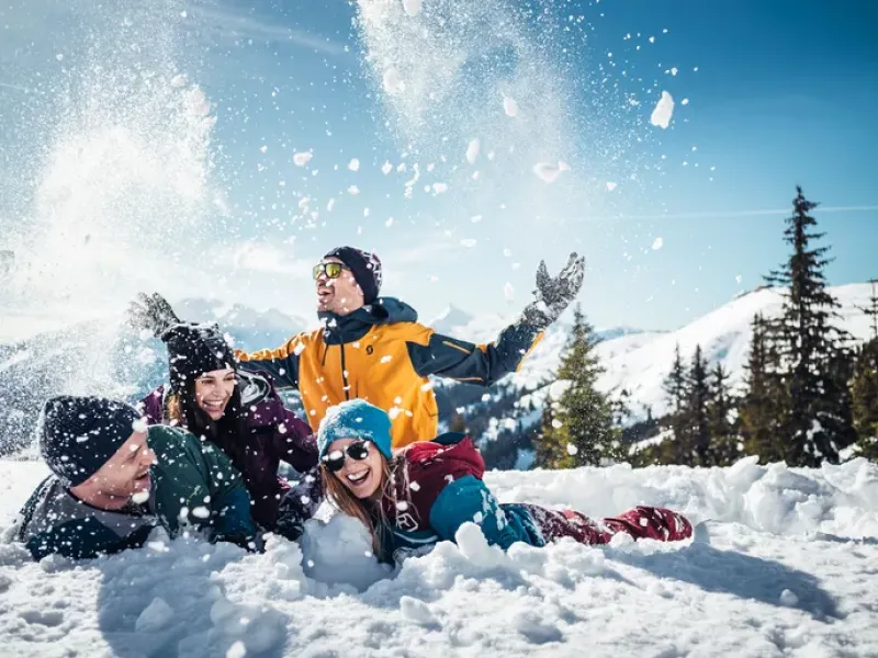 Spass im Schnee in Zell am See